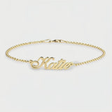 Video of a custom name bracelet