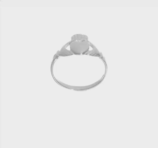 Dainty Silver Claddagh Ring