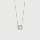 Silver Cubic Zirconia Circle Necklace