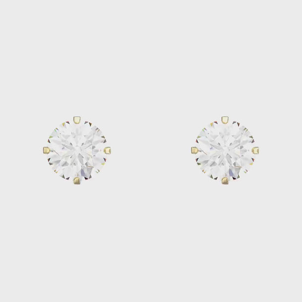 9ct Gold Classic Cubic Zirconia Stud Earrings