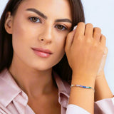 Rainbow Bolo Bracelet – 925 Silver & CZ Stones by Urban Pizazz. Shop the Rainbow Bolo Bracelet in 925 sterling silver with colourful CZ stones. Adjustable, dainty, and perfect for layering or gifting with pride.