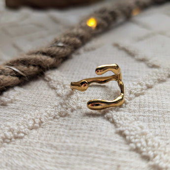 Amnesia Jewellery | Gold Plated Stainless Steel Simone Irregular Ring
